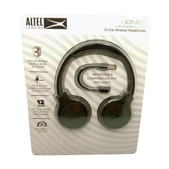 Altec Lansing NanoPhones Active Noice Canceling Wireless - Picture 1 of 2